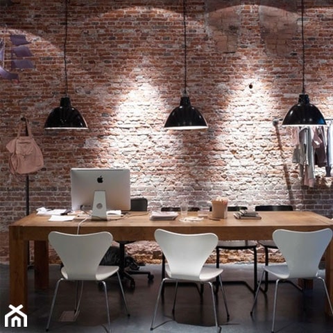 Małe biuro, styl industrialny - zdjęcie od Homebook.pl