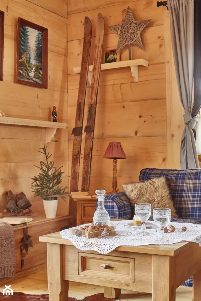 Osada Maruszyna – domek góralski - Mały salon, styl tradycyjny - zdjęcie od Homebook.pl - Homebook