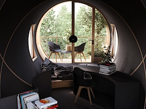 Bert – domek w kształcie Minionka - Średnie czarne biuro, styl nowoczesny - zdjęcie od Homebook.pl