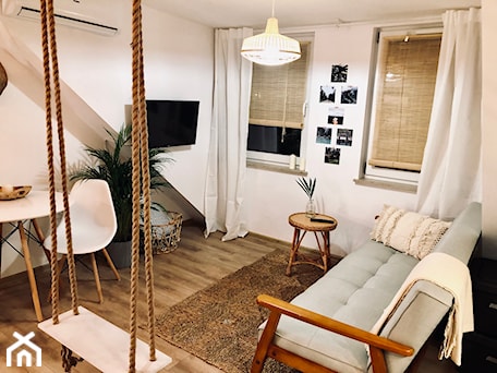 Aranżacje wnętrz - Salon: Apartament Siargao - Średni szary salon z jadalnią - Homebook.pl. Przeglądaj, dodawaj i zapisuj najlepsze zdjęcia, pomysły i inspiracje designerskie. W bazie mamy już prawie milion fotografii!