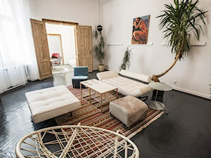 Apartament w Łodzi - Średni biały salon, styl nowoczesny - zdjęcie od Homebook.pl
