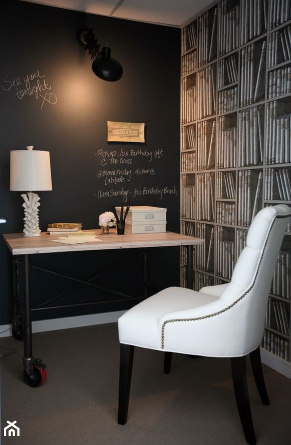 Małe czarne biuro, styl nowoczesny - zdjęcie od Homebook.pl