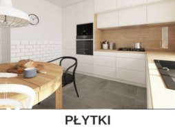 TM - Duża otwarta szara z zabudowaną lodówką z nablatowym zlewozmywakiem kuchnia w kształcie litery l, styl nowoczesny - zdjęcie od Homebook.pl