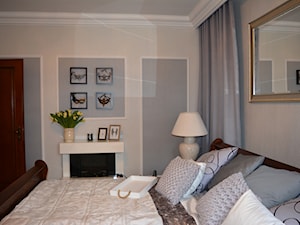 Sypialnia w eleganckich szarościach - Sypialnia, styl tradycyjny - zdjęcie od Lumiere Design