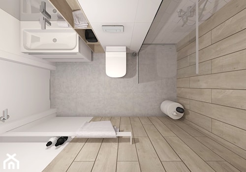 Mała bez okna łazienka, styl skandynawski - zdjęcie od INTERJO Projektowanie Wnętrz