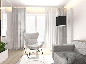 Mały biały salon, styl nowoczesny - zdjęcie od INTERJO Projektowanie Wnętrz