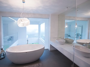 Średnia jako pokój kąpielowy łazienka, styl nowoczesny - zdjęcie od Pracownia Projektowania Wnętrz Dominika Mąkobocka