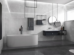 Kolekcja Concrete - Średnia łazienka z oknem, styl industrialny - zdjęcie od Cerrad