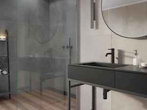 Kolekcja Concrete - Średnia bez okna z lustrem łazienka, styl minimalistyczny - zdjęcie od Cerrad