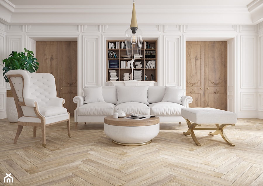 Kolekcja Notta - Duży biały salon, styl tradycyjny - zdjęcie od Cerrad