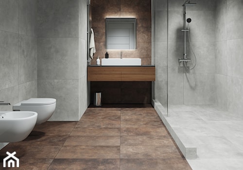 Kolekcja Apenino - Średnia bez okna łazienka, styl minimalistyczny - zdjęcie od Cerrad