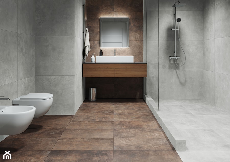 Kolekcja Apenino - Średnia bez okna łazienka, styl minimalistyczny - zdjęcie od Cerrad