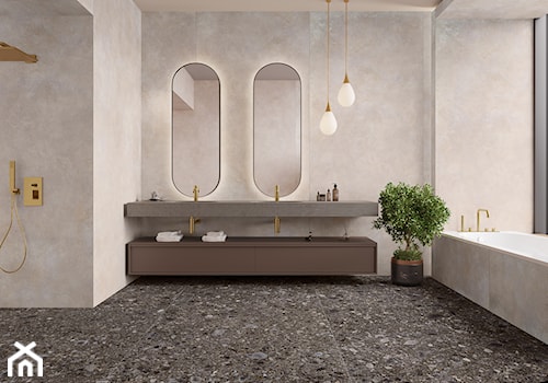Ceppo Nuovo - Duża z dwoma umywalkami łazienka, styl glamour - zdjęcie od Cerrad