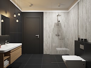 Kolekcja Laroya - Średnia łazienka w bloku w domu jednorodzinnym bez okna, styl industrialny - zdjęcie od Cerrad
