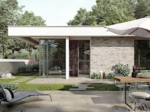 Kolekcja Lukka - Średni z meblami ogrodowymi taras z tyłu domu, styl nowoczesny - zdjęcie od Cerrad
