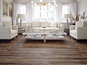 Drewno kolekcja Mattina - Duży beżowy salon, styl glamour - zdjęcie od Cerrad