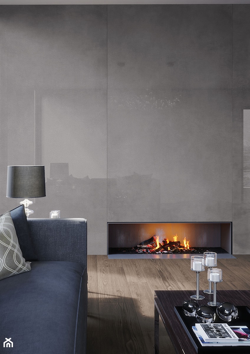 Kolekcja Concrete - Średni szary salon, styl industrialny - zdjęcie od Cerrad