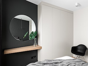 Mieszkanie wakacyjne Tartaczna 1 - Gdańsk - Mała biała szara sypialnia, styl nowoczesny - zdjęcie od Anna Serafin Architektura Wnętrz