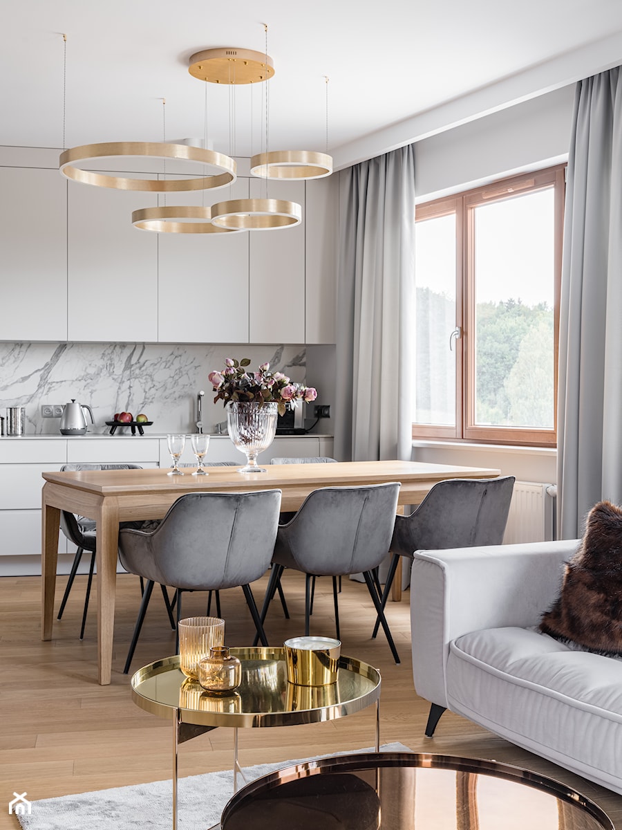 Apartament ALTORIA 3 - GDYNIA - Jadalnia, styl tradycyjny - zdjęcie od Anna Serafin Architektura Wnętrz