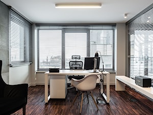 Biuro Transatlantyk - Gdynia - Średnie w osobnym pomieszczeniu szare biuro, styl nowoczesny - zdjęcie od Anna Serafin Architektura Wnętrz
