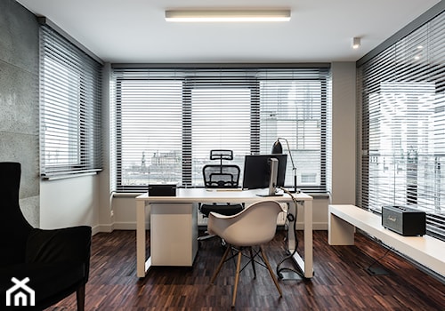 Biuro Transatlantyk - Gdynia - Średnie w osobnym pomieszczeniu szare biuro, styl nowoczesny - zdjęcie od Anna Serafin Architektura Wnętrz