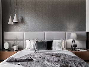 Apartament Altoria 2 - Gdynia - Średnia biała sypialnia, styl nowoczesny - zdjęcie od Anna Serafin Architektura Wnętrz