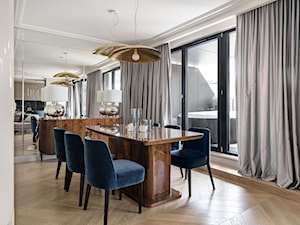 Apartament PORTOVA - Gdynia - Jadalnia, styl glamour - zdjęcie od Anna Serafin Architektura Wnętrz