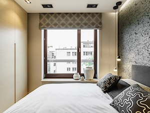 Apartament - Warszawa Powiśle - Średnia beżowa sypialnia, styl nowoczesny - zdjęcie od Anna Serafin Architektura Wnętrz