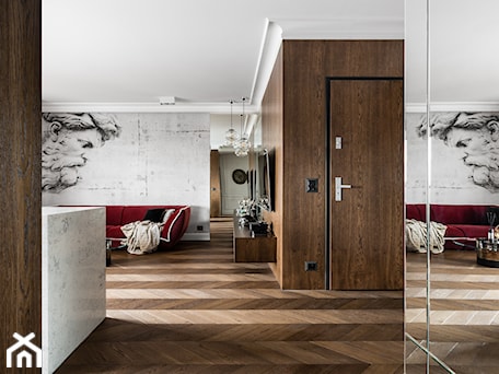 Aranżacje wnętrz - Salon: Apartament BRABANK - Gdańsk - Średni szary salon - Anna Serafin Architektura Wnętrz. Przeglądaj, dodawaj i zapisuj najlepsze zdjęcia, pomysły i inspiracje designerskie. W bazie mamy już prawie milion fotografii!