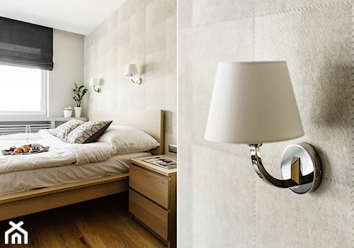 Mieszkanie wakacyjne styl nowojorski – Aviator – Gdańsk - Średnia szara sypialnia, styl nowoczesny - zdjęcie od Anna Serafin Architektura Wnętrz