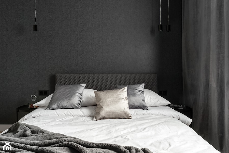 Mieszkanie wakacyjne Tartaczna 1 - Gdańsk - Mała czarna sypialnia, styl nowoczesny - zdjęcie od Anna Serafin Architektura Wnętrz