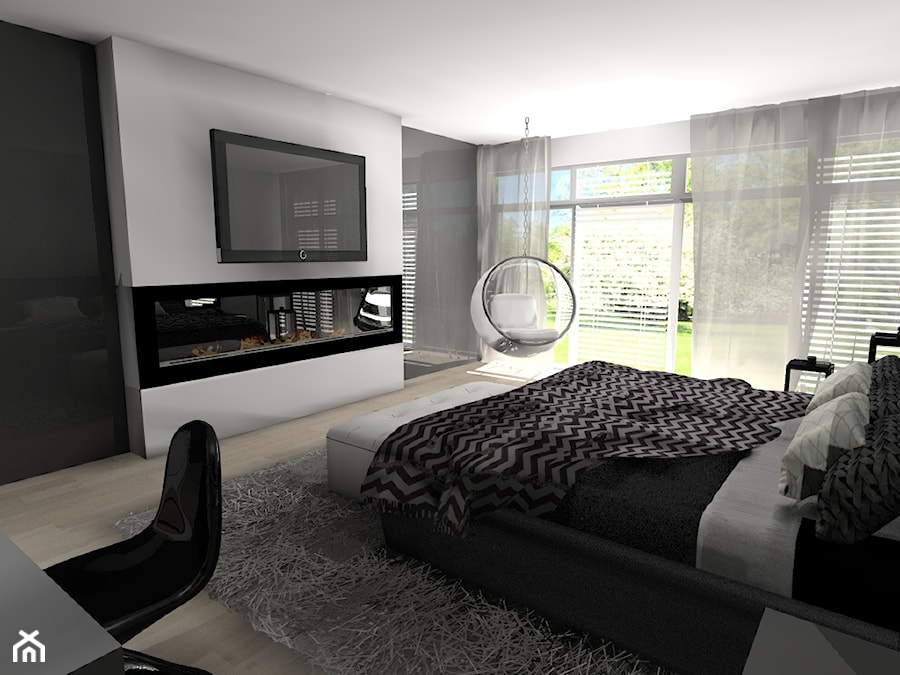 Projekt sypialni w domu w Wałbrzychu - zdjęcie od Anetta Domagała