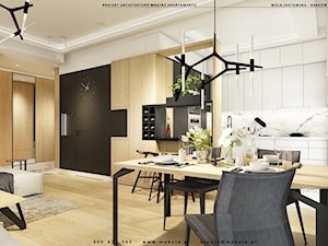 Nowoczesny apartament na Woli Justowskiej w Krakowie - Salon, styl skandynawski - zdjęcie od Makola Projekt Studio  architektura wnętrz & design