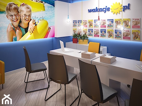 Aranżacje wnętrz - Biuro: Biuro podróży "Wakacje .pl" - Mogho-Design. Przeglądaj, dodawaj i zapisuj najlepsze zdjęcia, pomysły i inspiracje designerskie. W bazie mamy już prawie milion fotografii!