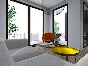 Projekt salonu – mieszkanie Atal Marina - zdjęcie od Studio Malina – Architekci & Projektanci wnętrz