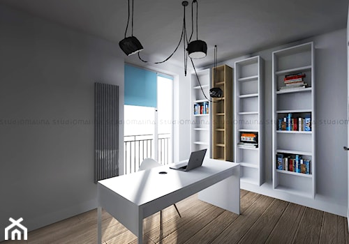 Gabinet (nie tylko) do pracy - Średnie białe biuro, styl skandynawski - zdjęcie od Studio Malina – Architekci & Projektanci wnętrz