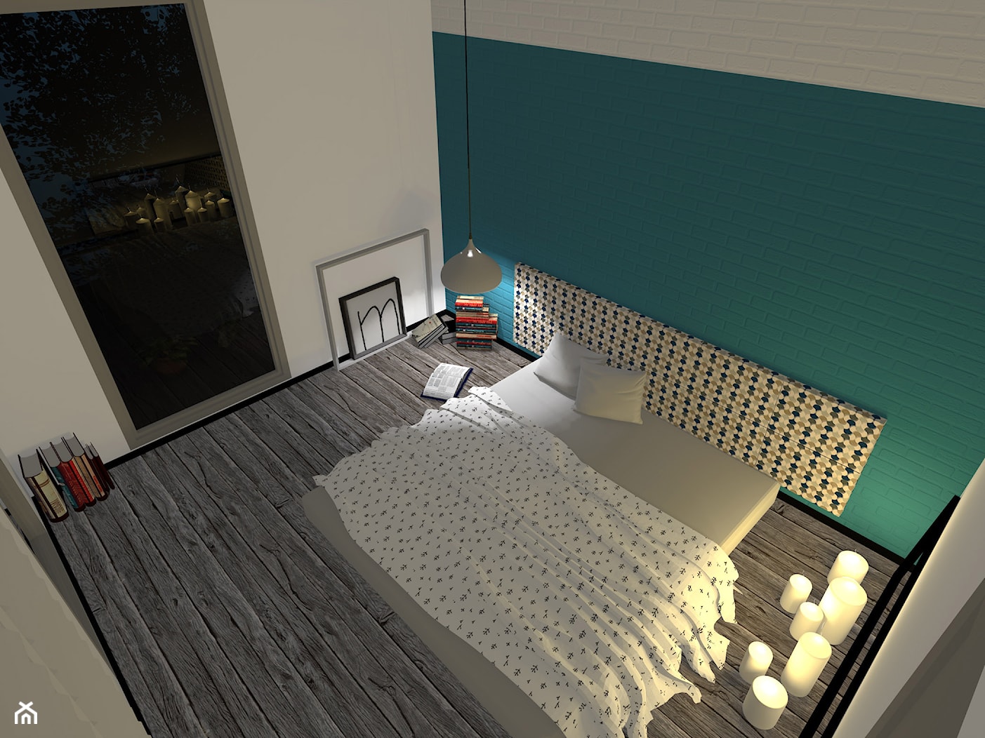 Projekt sypialni – mieszkanie Atal Marina - zdjęcie od Studio Malina – Architekci & Projektanci wnętrz - Homebook