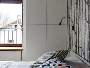 REALIZACJA | pomiędzy dwoma miastami – mieszkanie - Sypialnia, styl skandynawski - zdjęcie od Studio Malina – Architekci & Projektanci wnętrz