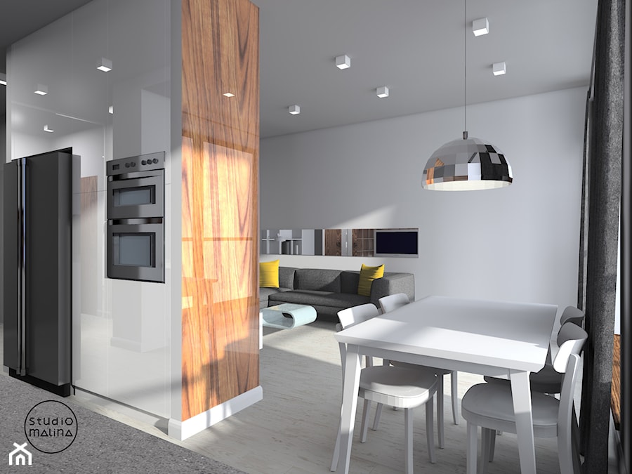 Błyszczące mieszkanie - Kuchnia - zdjęcie od Studio Malina – Architekci & Projektanci wnętrz
