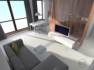 Błyszczące mieszkanie - Salon - zdjęcie od Studio Malina – Architekci & Projektanci wnętrz