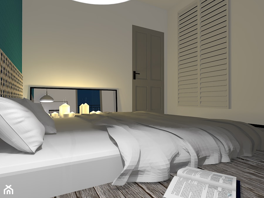 Projekt sypialni – mieszkanie Atal Marina - zdjęcie od Studio Malina – Architekci & Projektanci wnętrz
