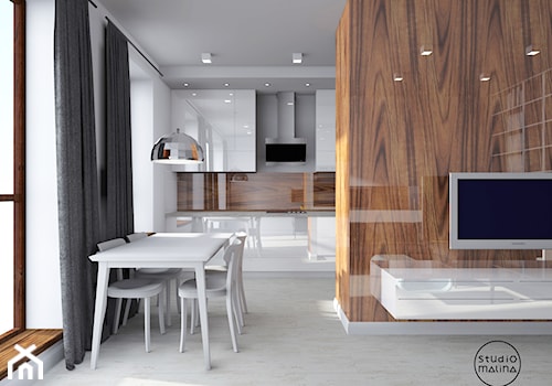 Błyszczące mieszkanie - Średni salon - zdjęcie od Studio Malina – Architekci & Projektanci wnętrz