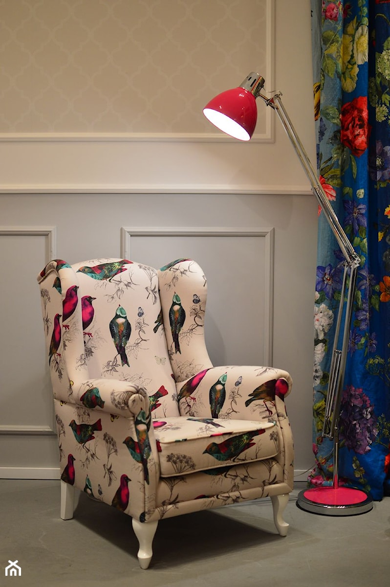 Fotel uszak w tkanie Ptaki - zdjęcie od Juicy Colors