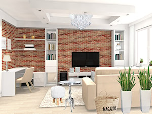 Apartament Kętrzyn - Średni szary salon, styl glamour - zdjęcie od betterthings