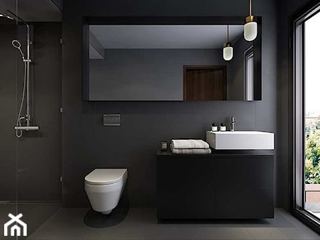 Aranżacje wnętrz - Łazienka: Inspiracje: Biało-czarna łazienka - Łazienka, styl minimalistyczny - Small world of design. Przeglądaj, dodawaj i zapisuj najlepsze zdjęcia, pomysły i inspiracje designerskie. W bazie mamy już prawie milion fotografii!