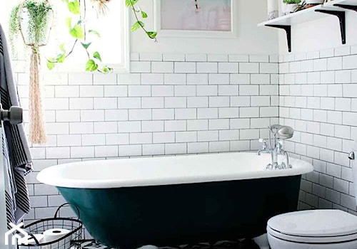 Inspiracje: Biało-czarna łazienka - Łazienka, styl tradycyjny - zdjęcie od Small world of design