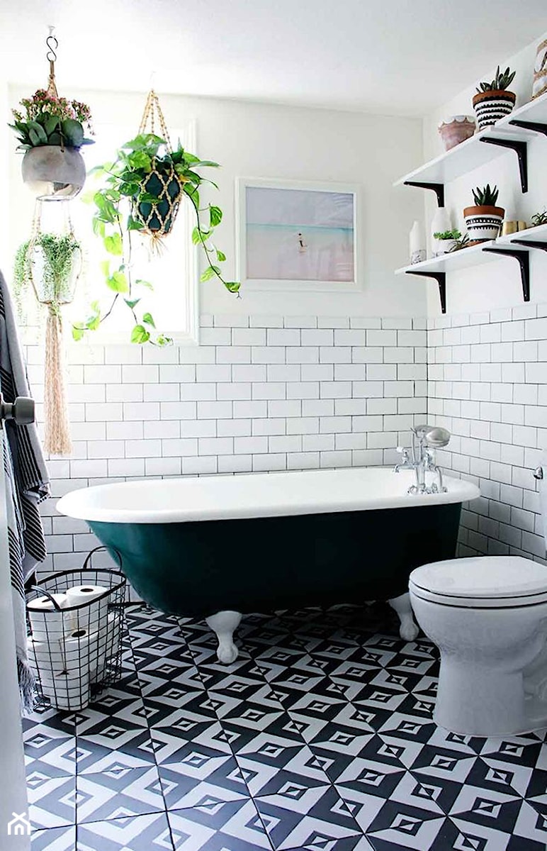 Inspiracje: Biało-czarna łazienka - Łazienka, styl tradycyjny - zdjęcie od Small world of design