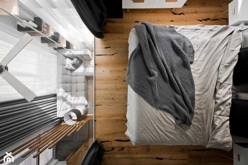 Wnętrza: Przytulny loft w skandynawskim stylu - Sypialnia - zdjęcie od Small world of design