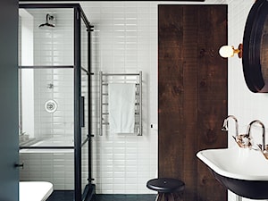 Inspiracje: Biało-czarna łazienka - Łazienka, styl skandynawski - zdjęcie od Small world of design