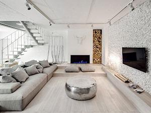 Wnętrza: Biały apartament - Salon, styl nowoczesny - zdjęcie od Small world of design